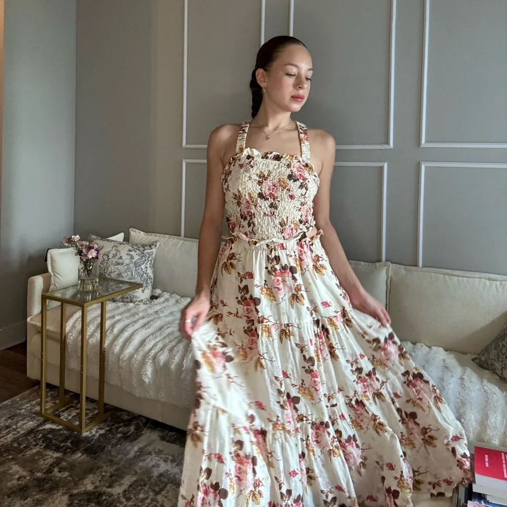 Sea New York Cream and Red Floral Maxi Dress - Picture 6 of 6